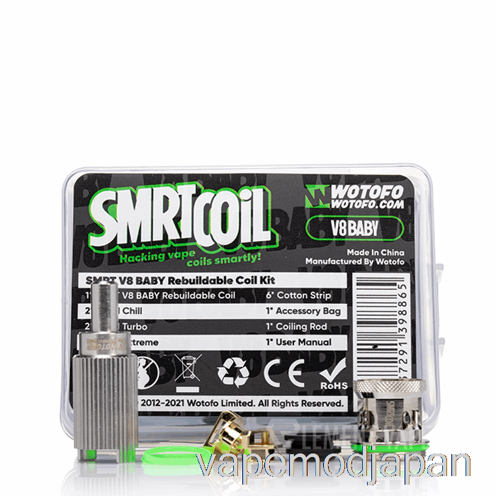 Vape Mod Wotofo Smrt リビルドコイルキット [v8 Baby] リビルドコイルキット